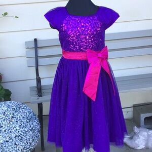 Purple sequin dress size 10,              By Jona Michelle